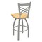 Holland Bar Stool Co 30" Swivel Bar Stool, Nickel Finish, Nat Oak Seat 82030ANNatOak - alternate 3